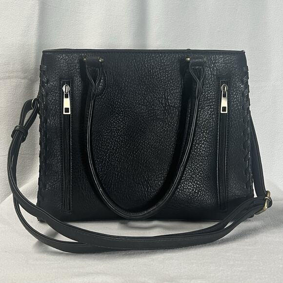 Jesse James Lioness Concealed Weapon Carry Satchel Tassel Purse Handbag Black - Picture 1 of 11
